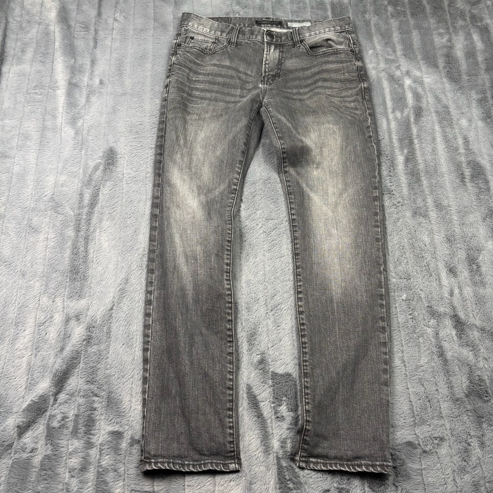 Aeropostale Mens Skinny Jeans Gray Faded Stretch Denim 30x30 14740